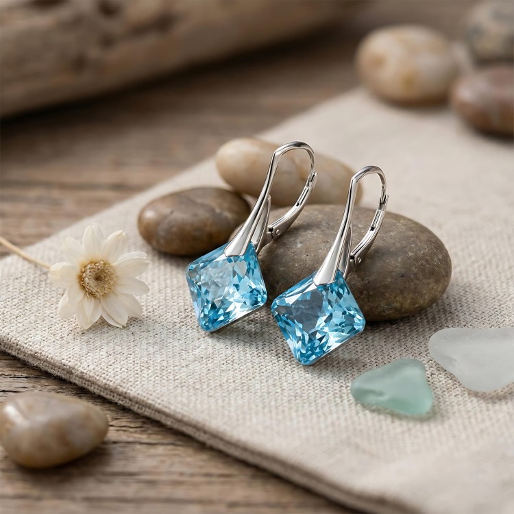 Kolczyki srebrne kwadraty