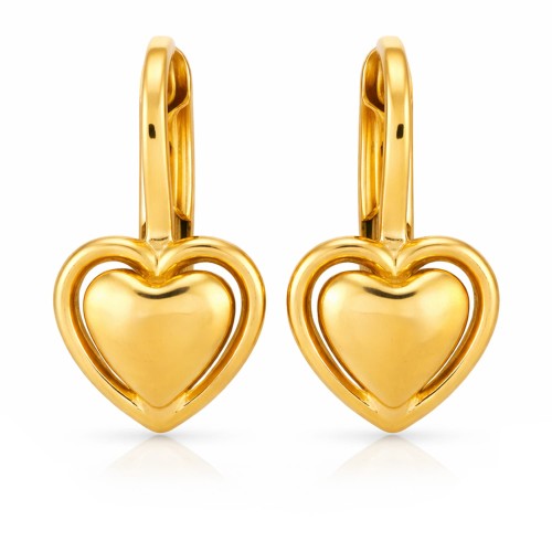 Serca Kolczyki Złote