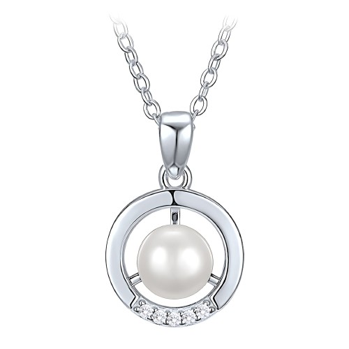 Naszyjnik srebrny z perłą