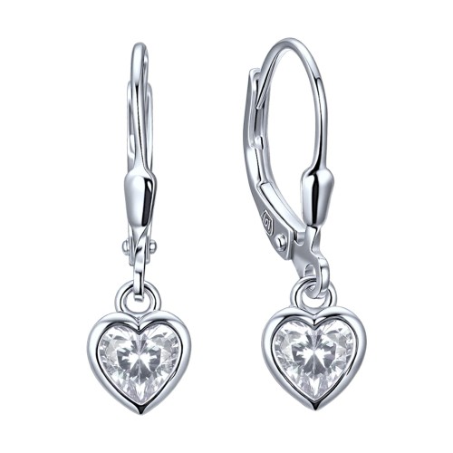 Srebrne kolczyki serduszka