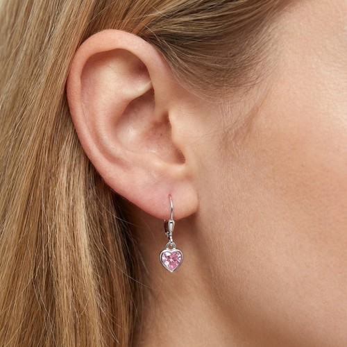 Srebrne kolczyki serduszka