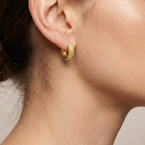 Pozłacane kolczyki kółka