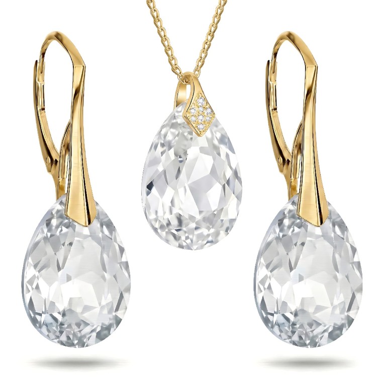 Komplet Biżuterii Pozłacanej