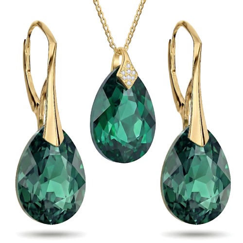 Komplet Biżuterii Pozłacanej