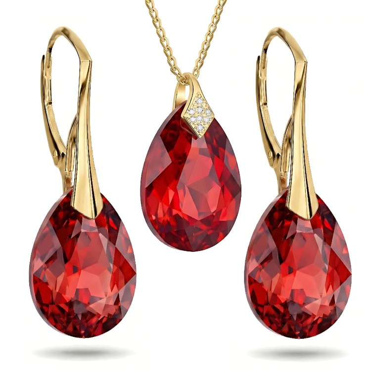 Komplet Biżuterii Pozłacanej