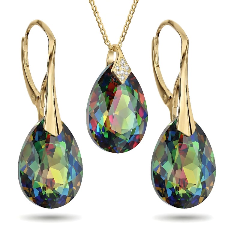 Komplet Biżuterii Pozłacanej