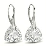 Kolczyki Srebrne 925 Trójkąty z Kryształem Crystal
