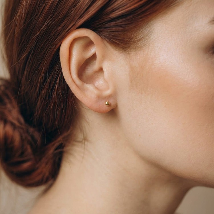 Złote Kolczyki Kulki