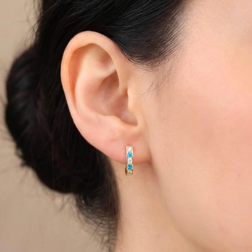 Złote Kolczyki z Cyrkoniami