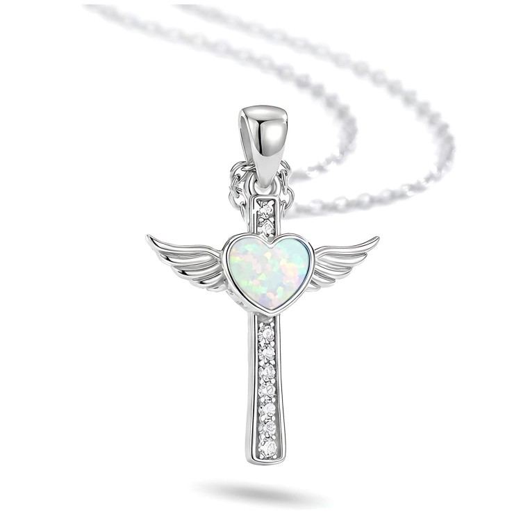 Krzyżyk Skrzydła Anioła Serce