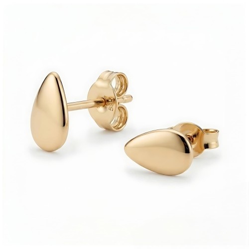 Złote Kolczyki Łezki Krople