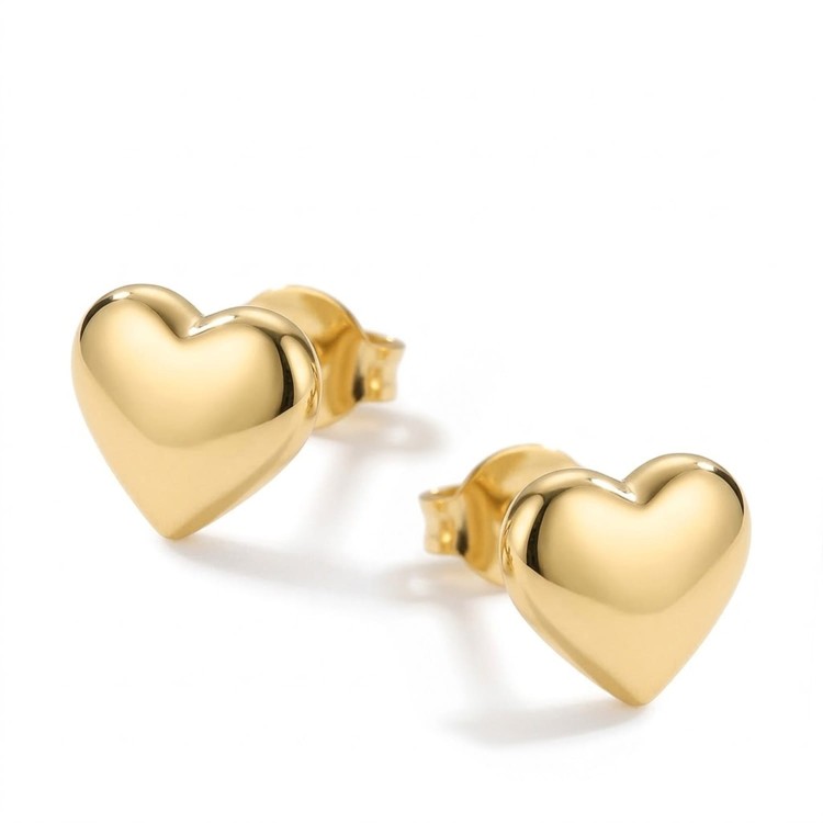 Kolczyki sztyfty serduszka