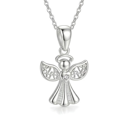 Srebrny Naszyjnik Aniołek