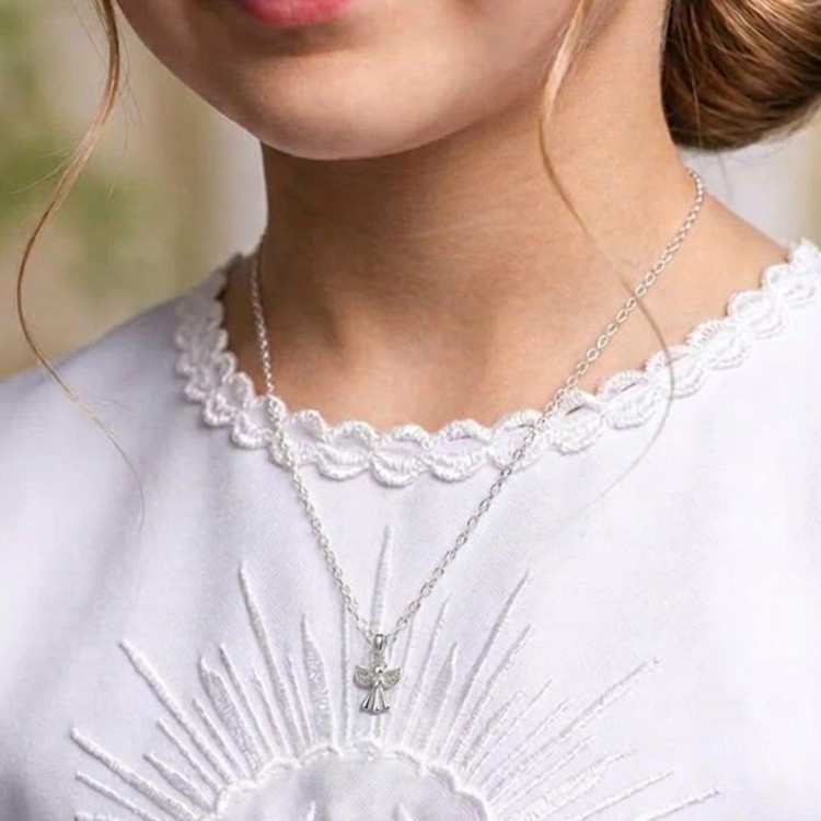 Srebrny Naszyjnik Aniołek