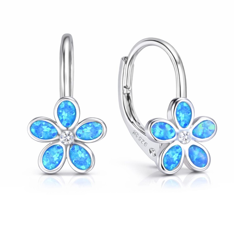 Kolczyki Kwiatki Opal