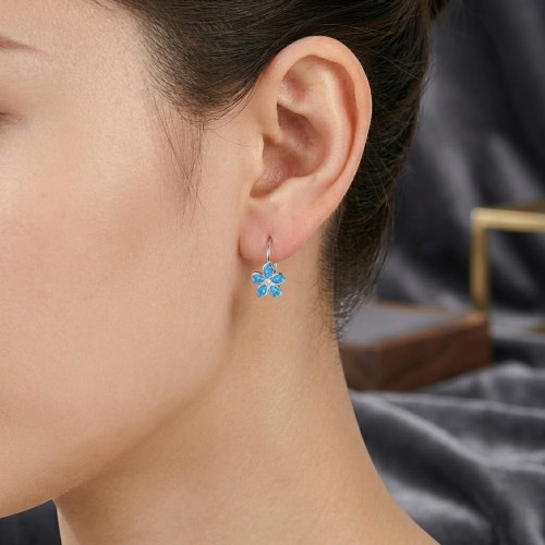 Kolczyki Kwiatki Opal