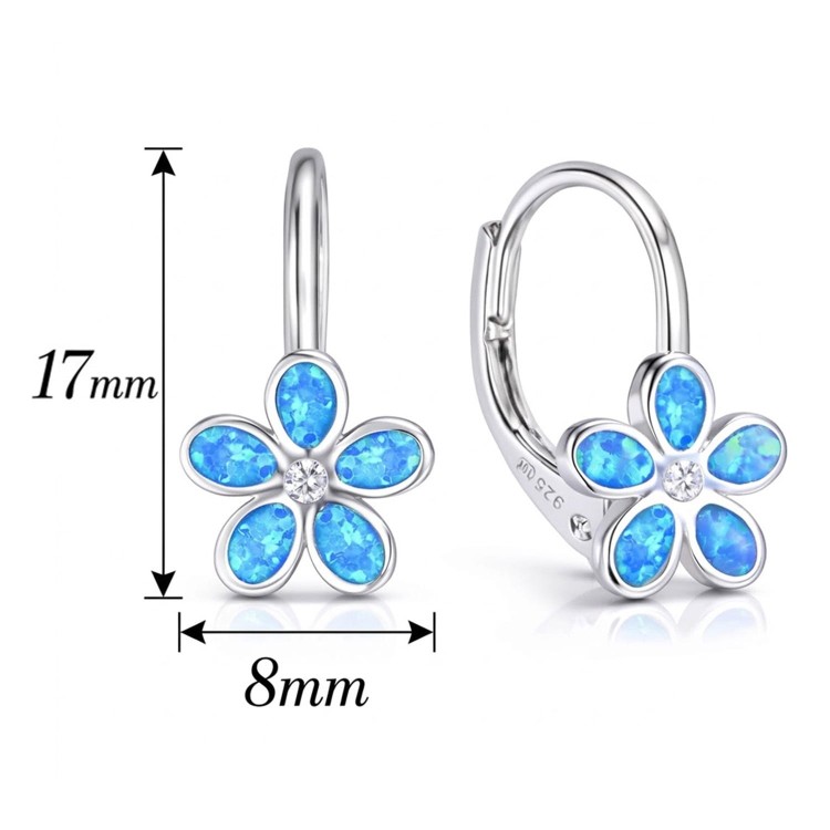 Kolczyki Kwiatki Opal