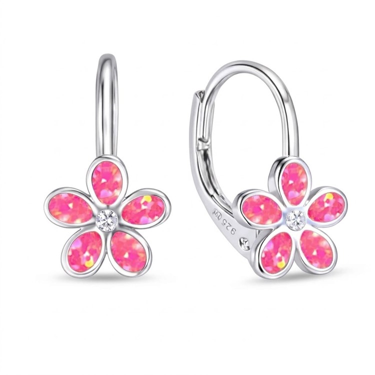 Kolczyki Kwiatuszki Opal