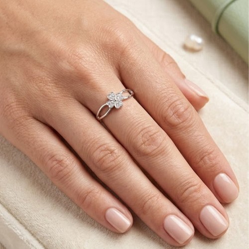 Pierścionek Czterolistna Koniczynka