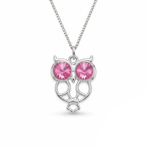 Srebrny Naszyjnik Mądra Sowa