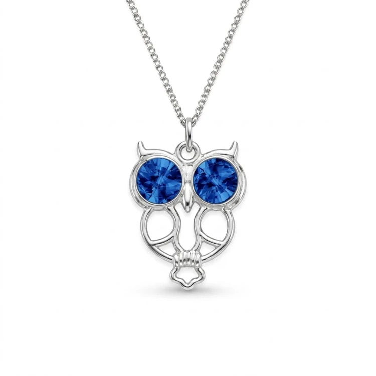 Srebrny Naszyjnik Sowa