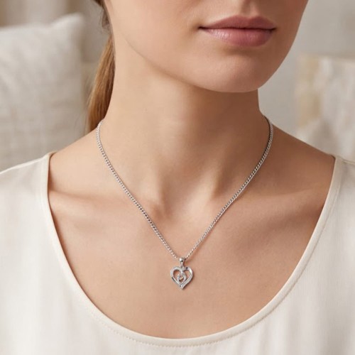 Srebrny Naszyjnik Matka i Dziecko