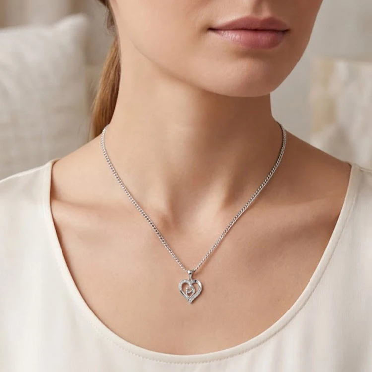 Srebrny Naszyjnik Matka i Dziecko