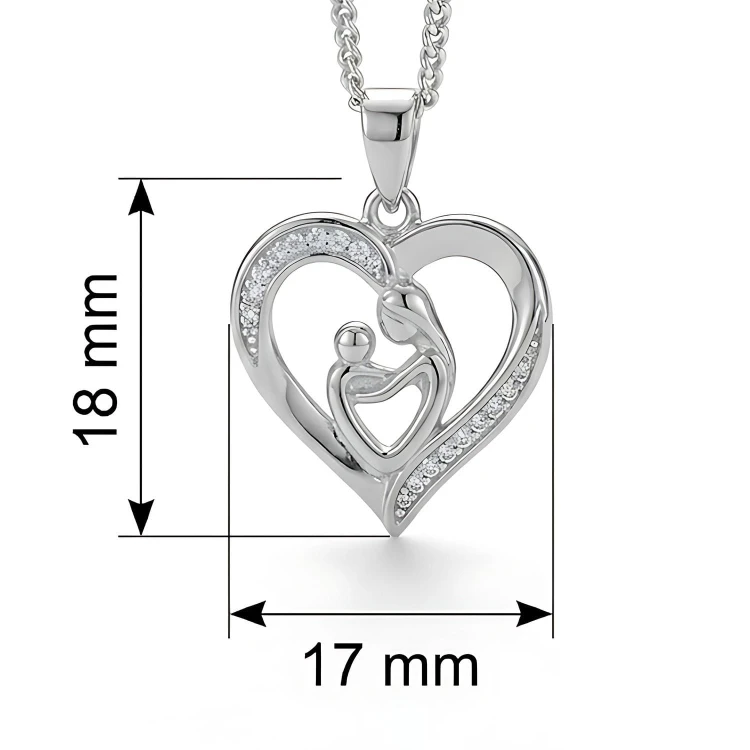 Srebrny Naszyjnik Matka i Dziecko