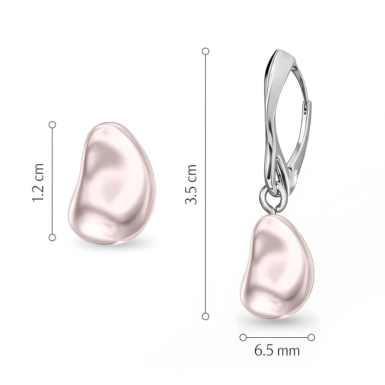 Srebrne Kolczyki z Perłą