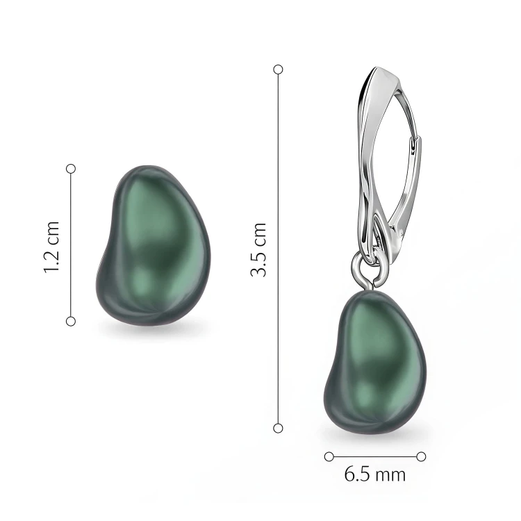 Srebrne Kolczyki z Perłą