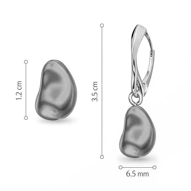 Srebrne Kolczyki z Perłą