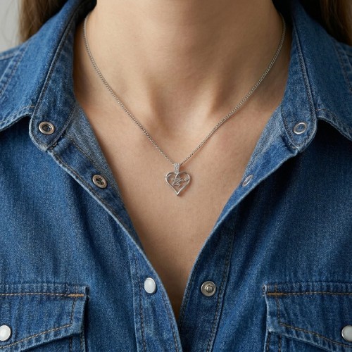 Naszyjnik Serce "Kocham Cię"