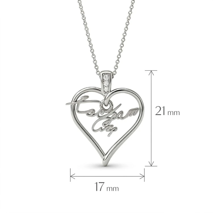 Naszyjnik Serce "Kocham Cię"