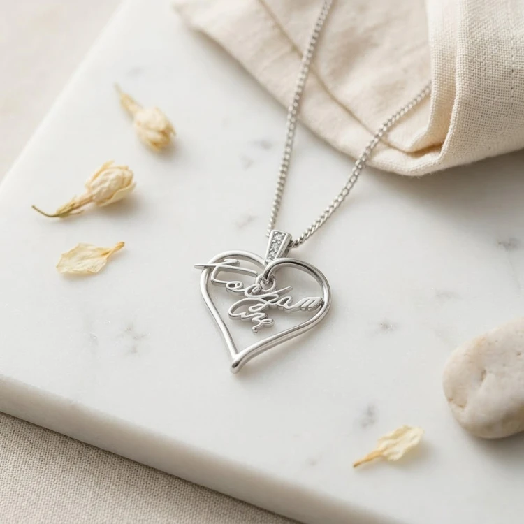 Naszyjnik Serce "Kocham Cię"