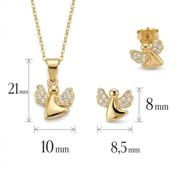 Komplet Biżuterii Aniołki