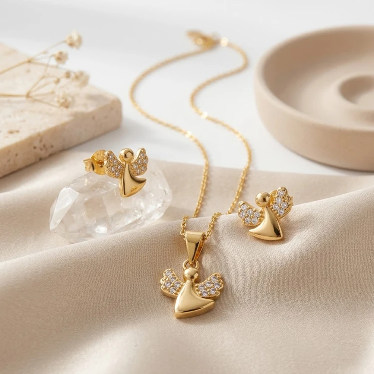 Komplet Biżuterii Aniołki