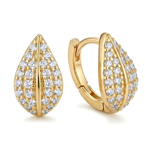 Kolczyki Liście z Cyrkoniami