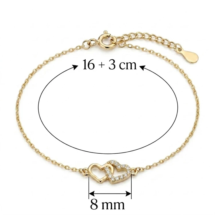 Bransoletka Splecione Serca