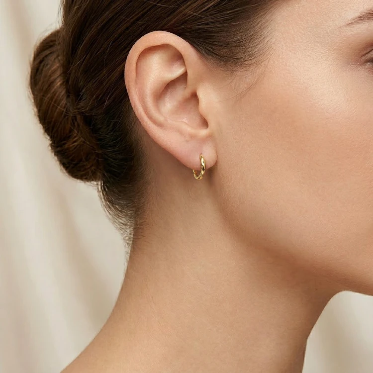 Złote Kolczyki Super Lekkie Kółka 15mm