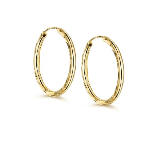 Złote Kolczyki Super Lekkie Kółka 18mm