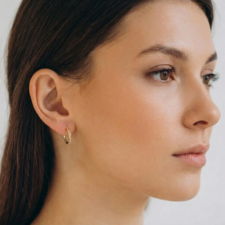 Złote Kolczyki Super Lekkie Kółka 18mm