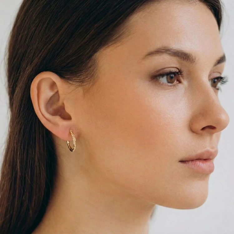 Złote Kolczyki  Super Lekkie Kółka 22mm