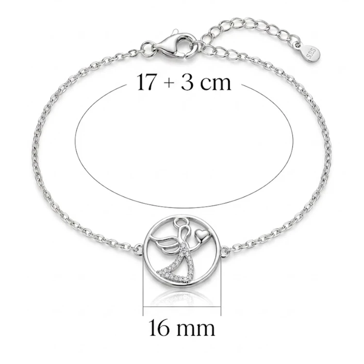 Bransoletka Anioł z Sercem