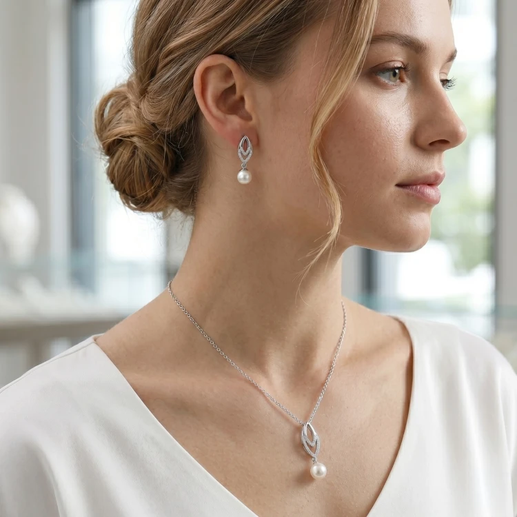 Komplet Biżuterii 925 Ślub