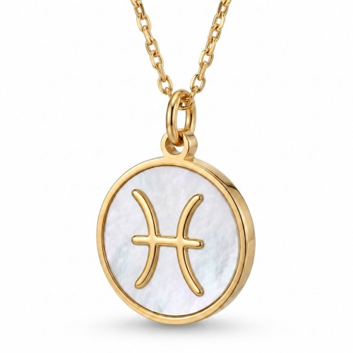 Złoty Naszyjnik Znak Zodiaku Ryby
