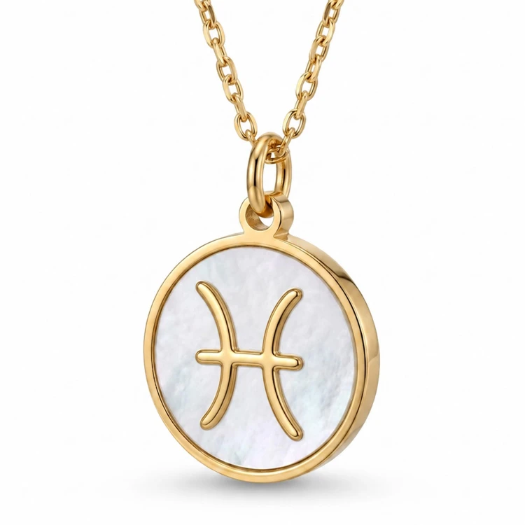 Złoty Naszyjnik Znak Zodiaku Ryby