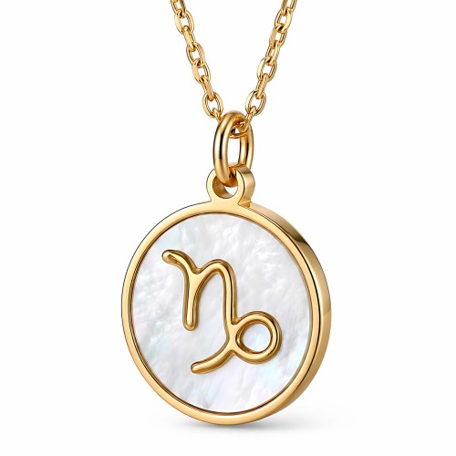 Złoty Naszyjnik Znak Zodiaku Koziorożec