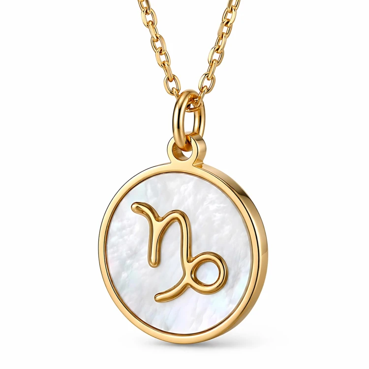 Złoty Naszyjnik Znak Zodiaku Koziorożec