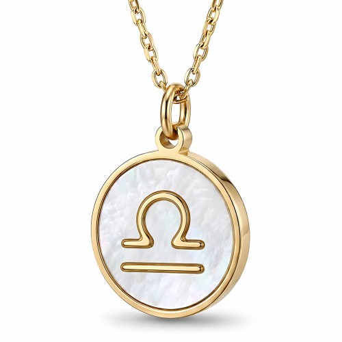 Złoty Naszyjnik Znak Zodiaku Waga